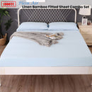 Ramesses 1000TC Linen Bamboo Fitted Sheet Combo Set Plein Air Double - NuSea