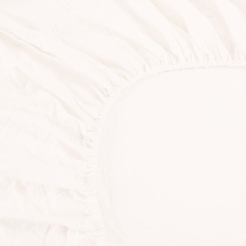 Ramesses 1000TC Linen Bamboo Fitted Sheet Combo Set White King - NuSea