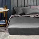 Ramesses 1500TC Elite Egyptian Cotton Sateen Fitted Sheet Combo Set Charcoal Single - NuSea