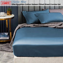 Ramesses 1500TC Elite Egyptian Cotton Sateen Fitted Sheet Combo Set Classic Blue Queen - NuSea