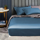 Ramesses 1500TC Elite Egyptian Cotton Sateen Fitted Sheet Combo Set Classic Blue Queen - NuSea