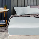 Ramesses 1500TC Elite Egyptian Cotton Sateen Fitted Sheet Combo Set Ice Blue King Single - NuSea