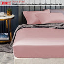 Ramesses 1500TC Elite Egyptian Cotton Sateen Fitted Sheet Combo Set Rose Pink King Single - NuSea