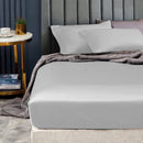 Ramesses 1500TC Elite Egyptian Cotton Sateen Fitted Sheet Combo Set Silver Queen - NuSea