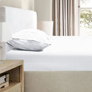 Ramesses 2000TC Bamboo Embossed Fitted Sheet Combo Set White Queen - NuSea
