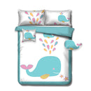 Ramesses Baby Blue Whale Kids Advventure 4 Pcs Comforter Set Single - NuSea