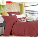 Ramesses Bamboo Cotton Quilt Cover Set Ketchup Queen - NuSea