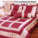 Ramesses Burgundy 7 Pcs Comforter Set Queen - NuSea