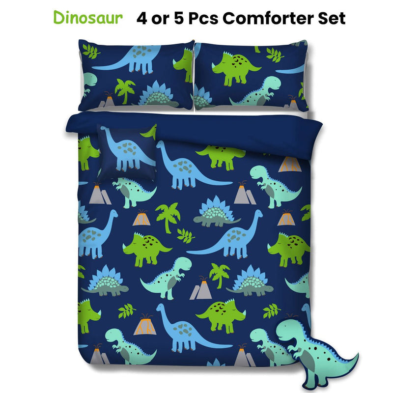 Ramesses Dinosaur Kids Advventure 5 Pcs Comforter Set Double - NuSea