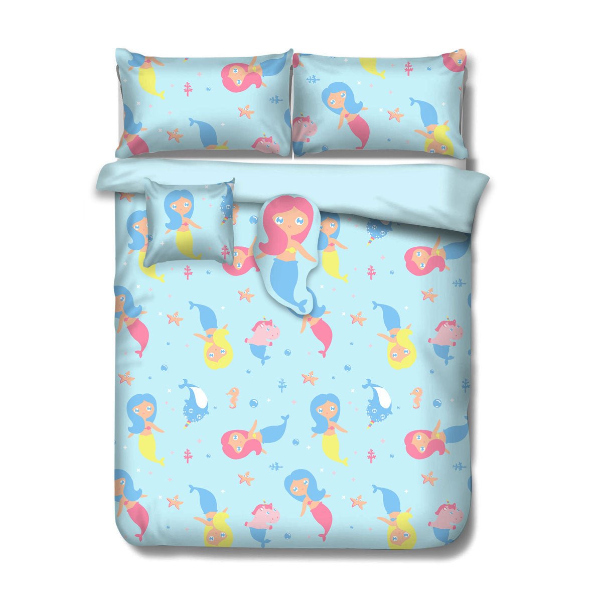 Ramesses Mermaid Kids Advventure 5 Pcs Comforter Set Double - NuSea