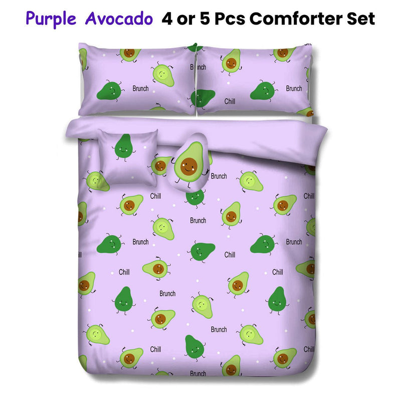 Ramesses Purple Avocado Kids Advventure 4 Pcs Comforter Set Single - NuSea