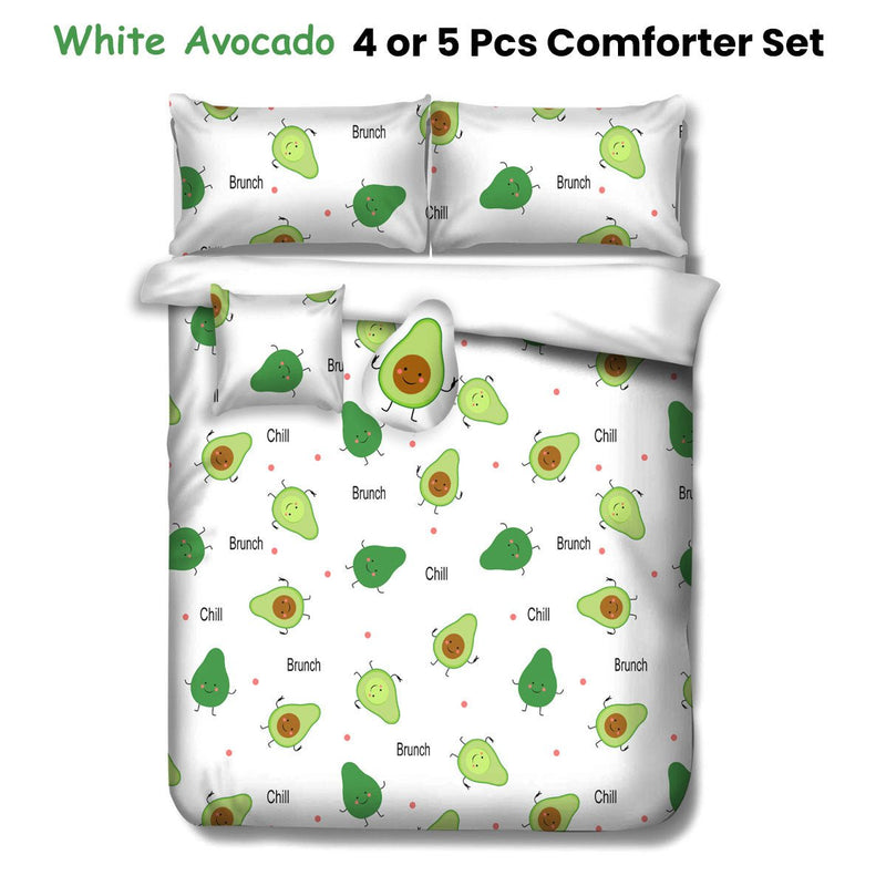 Ramesses White Avocado Kids Advventure 4 Pcs Comforter Set Single - NuSea