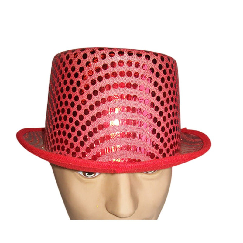 Red sequinned tophat - NuSea