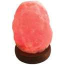 Red USB Himalayan Pink Salt Lamp - Colour Light Bulb - Mini Natural Rock Crystal - NuSea