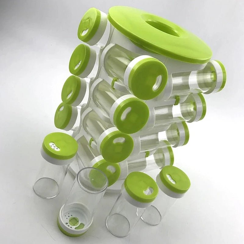 Revolving Spice Rack Tower Transparent Rotating Seasoning Storage Organizer - NuSea
