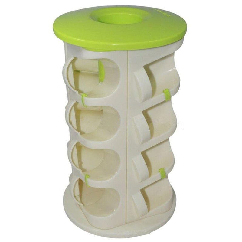 Revolving Spice Rack Tower Transparent Rotating Seasoning Storage Organizer - NuSea