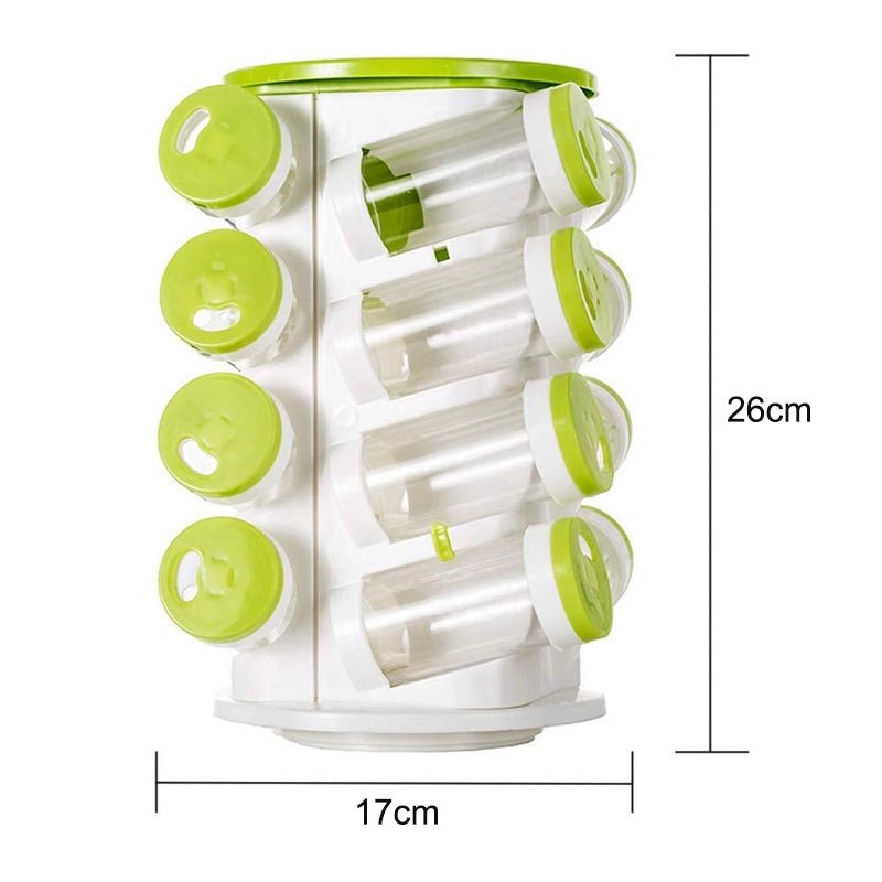 Revolving Spice Rack Tower Transparent Rotating Seasoning Storage Organizer - NuSea