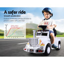 Rigo Kids Electric Ride On Car Truck Motorcycle Motorbike Toy Cars 6V White - NuSea