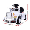 Rigo Kids Electric Ride On Car Truck Motorcycle Motorbike Toy Cars 6V White - NuSea