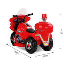 Rigo Kids Electric Ride On Police Motorcycle Motorbike 6V Battery Red - NuSea