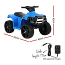 Rigo Kids Ride On ATV Quad Motorbike Car 4 Wheeler Electric Toys Battery Blue - NuSea