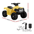 Rigo Kids Ride On ATV Quad Motorbike Car 4 Wheeler Electric Toys Battery Yellow - NuSea