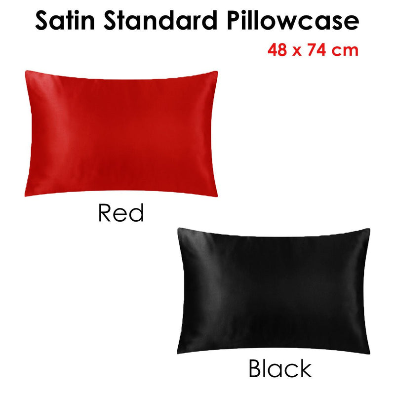 Satin Standard Pillowcase Black - NuSea