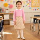 Kids’ Floral Old Lady Costume – Dress with Pink Cardigan lifestyle image