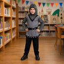 Kids’ Grey Medieval Knight Costume Set lifestyle image