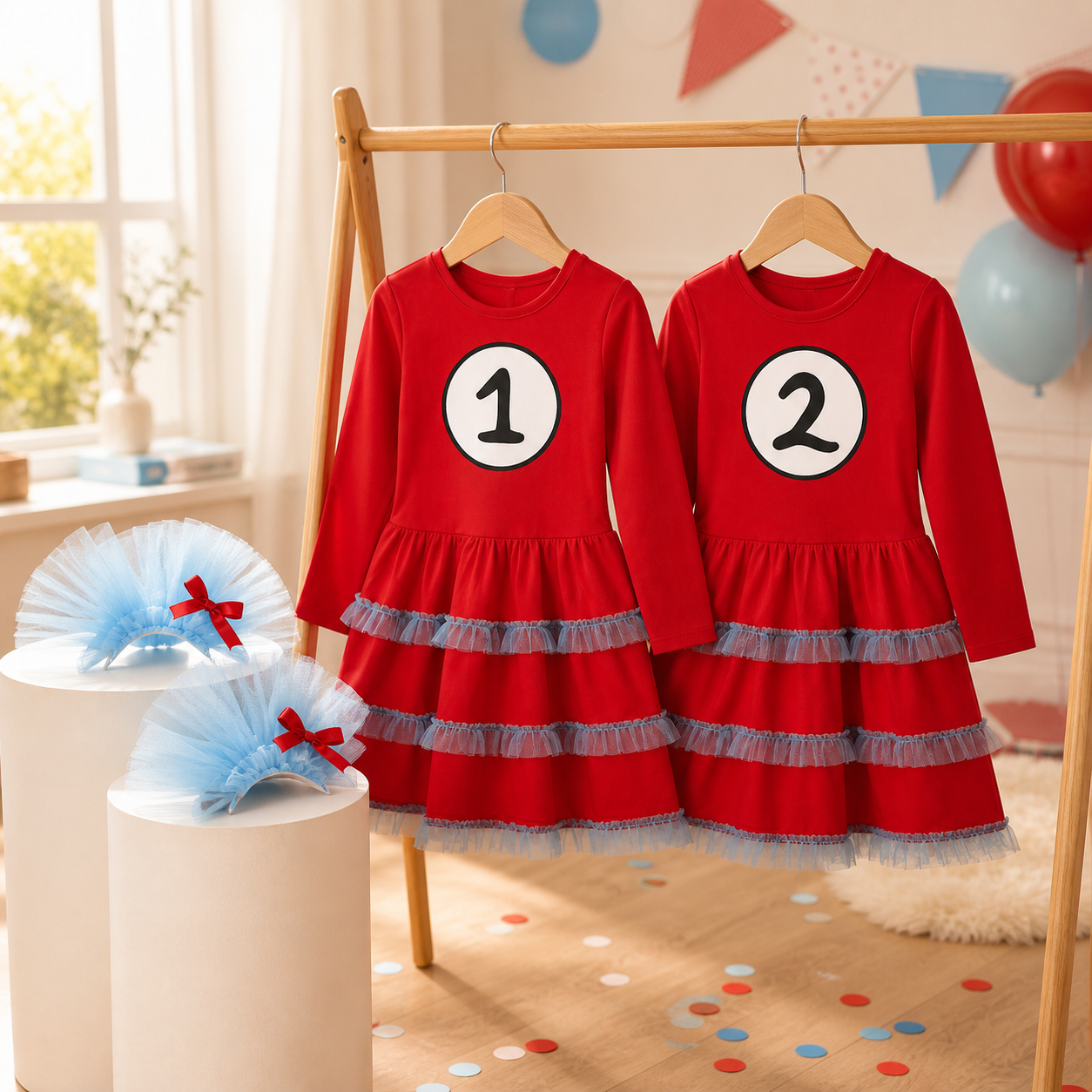 Kids’ Red Character 1 & 2 Girl Costume lifestyle image
