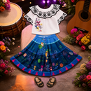 Kids’ Singing Girl Costume – Floral Ruffle Dress lifestyle image