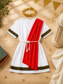 Kids’ Roman Emperor Costume – Robe, Sash & Laurel lifestyle image