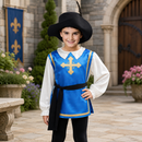 Kids’ Musketeer Costume – Blue Tunic, Hat & Sash lifestyle image