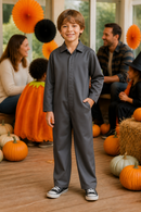 Kids’ Grey Horror Jumpsuit Costume lifestyle image