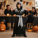 Kids’ Black & Grey Hooded Reaper Costume lifestyle image