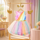 Kids’ Rainbow Unicorn Princess Costume lifestyle image