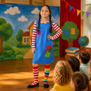 Kids’ Quirky Patchwork Girl Dress Costume lifestyle image