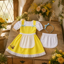 Kids’ Gold Girl Costume – Dress, Apron & Headband lifestyle image