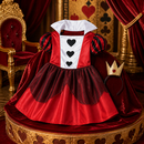 Kids’ Red Queen Costume – Heart Dress & Crown lifestyle image