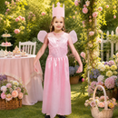 Kids’ Pink Fairy Princess Costume – Dress & Crown lifestyle image