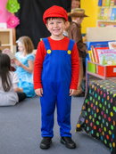 Kids’ Red Plumber Costume – Hat, Top & Pants lifestyle image