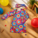 Kids’ Tie-Dye Hippie Costume – Dress & Headscarf lifestyle image