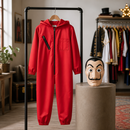 Kids’ Red Robber Costume – Jumpsuit & Mask lifestyle image