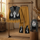 Kids’ Skeleton Zombie Costume – Mask, Top & Pants lifestyle image