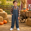 Kids’ Farmer Costume – Plaid Overall Jumpsuit lifestyle image