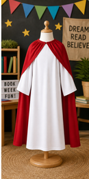 Kids’ Jesus Costume – White Robe & Red Cloak lifestyle image