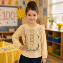Kids’ Grandma Costume Shirt – Printed Vintage Blouse lifestyle image