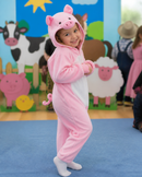 Kids’ Pink Pig Onesie Costume – Hooded Jumpsuit with Tail lifestyle image