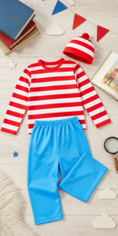 Kids’ Red & White Stripe Boy Costume Set lifestyle image
