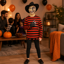 Kids’ Red & Black Striped Spooky Costume lifestyle image